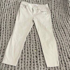 Kensie Light Beige Straight Leg Jeans